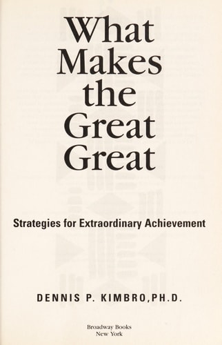 What Makes the Great Great