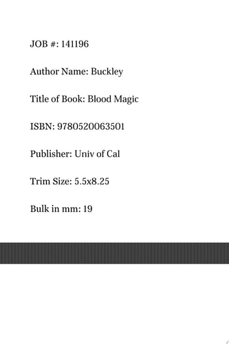 Blood Magic - by Thomas Buckley & Alma Gottlieb (Paperback)