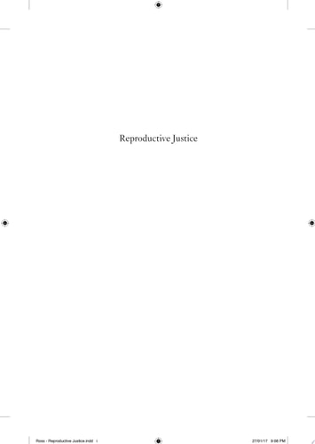 Reproductive Justice : An Introduction
