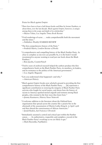 Black against Empire: The History and Politics of the Black Panther Party (The George Gund Foundation Imprint in African American Studies) by Joshua Bloom