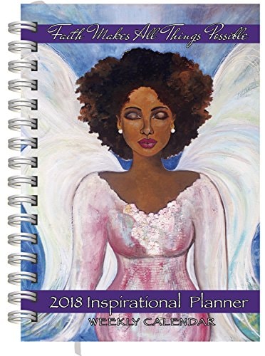 Shades Of Color Weekly Inspirational African American Planner, Faith Makes All Things Possible (ip07)
