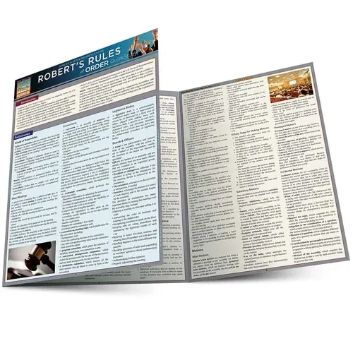Robert's Rules of Order QuickStudy Laminated Reference Guide