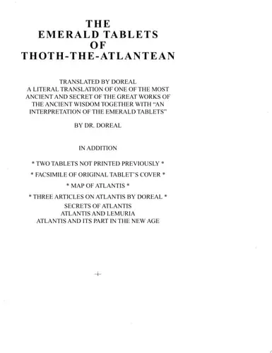 The Emerald Tablets of Thoth-The-Atlantean (hardcover)