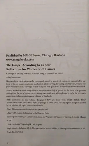 The Gospel According to Cancer Reflections for Women with Cancer